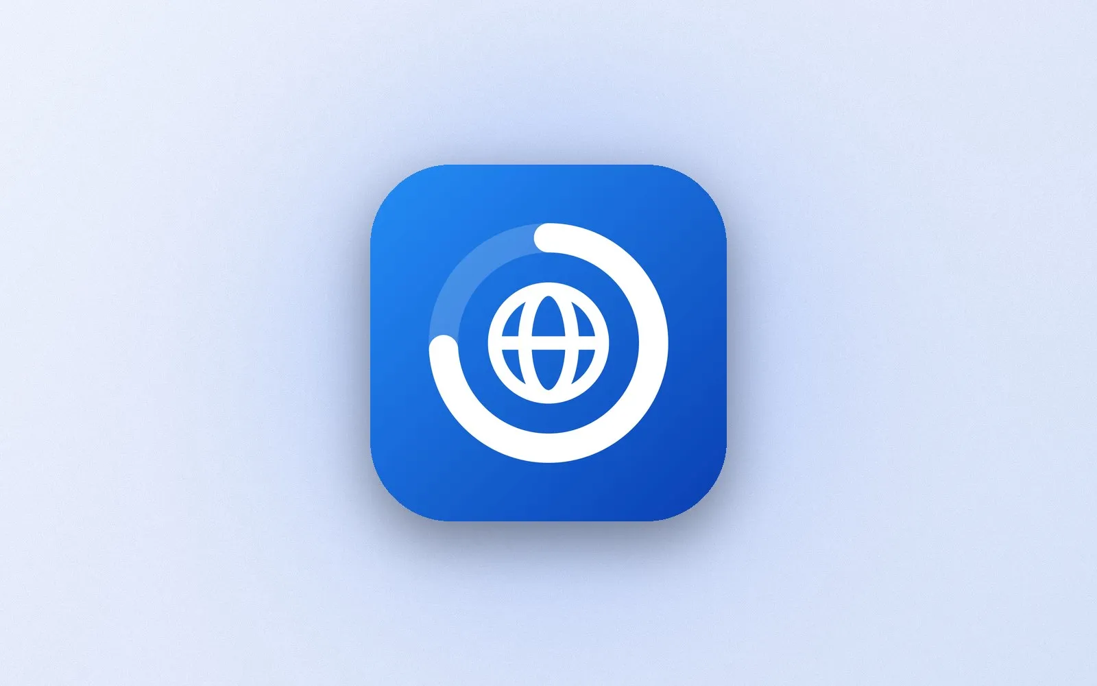 The Roamkeeper app icon: a globe inside a progress ring
